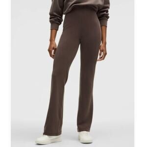 NWT Lululemon Ribbed Softstreme Flared Pant Leggings Espresso Brown Size 2